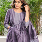 Silk Blend Jacquard Work Straight Kurta with Pant & Dupatta
