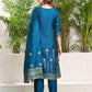 Silk Blend Jacquard Work Straight Kurta with Pant & Dupatta