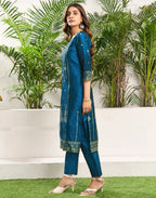 Silk Jacquard Woven Straight 3 Piece Kurta Set