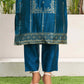 Silk Blend Jacquard Work Straight Kurta with Pant & Dupatta