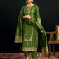 Silk Blend Jacquard Work Straight Kurta with Pant & Dupatta