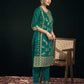 Silk Blend Jacquard Work Straight Kurta with Pant & Dupatta