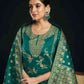 Silk Blend Jacquard Work Straight Kurta with Pant & Dupatta