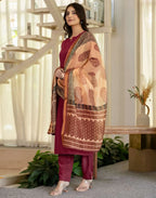 Skylee Viscose Rayon Plain Straight 3 Piece Kurta Set For Woman