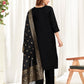 Silk Blend Jacquard Work Straight Kurta with Pant & Dupatta