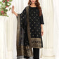 Silk Blend Jacquard Work Straight Kurta with Pant & Dupatta
