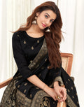 Silk Jacquard Woven Straight 3 Piece Kurta Set