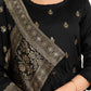Silk Blend Jacquard Work Straight Kurta with Pant & Dupatta