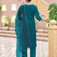 Velvet Sequins, Embroidery and Gota Lace Straight Kurta with Pant & Dupatta