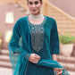 Velvet Sequins, Embroidery and Gota Lace Straight Kurta with Pant & Dupatta