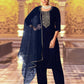Velvet Sequins, Embroidery and Gota Lace Straight Kurta with Pant & Dupatta