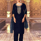 Velvet Sequins, Embroidery and Gota Lace Straight Kurta with Pant & Dupatta