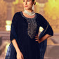 Velvet Sequins, Embroidery and Gota Lace Straight Kurta with Pant & Dupatta