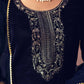 Velvet Sequins, Embroidery and Gota Lace Straight Kurta with Pant & Dupatta