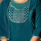 Velvet Sequins, Embroidery and Gota Lace Straight Kurta with Pant & Dupatta