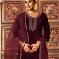 Velvet Sequins, Embroidery and Gota Lace Straight Kurta with Pant & Dupatta