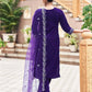 Velvet Sequins, Embroidery and Embroidery Lace Straight Kurta with Pant & Dupatta