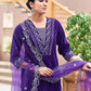 Velvet Sequins, Embroidery and Embroidery Lace Straight Kurta with Pant & Dupatta