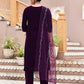 Velvet Sequins, Embroidery and Gota Lace Straight Kurta with Pant & Dupatta