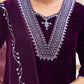 Velvet Sequins, Embroidery and Gota Lace Straight Kurta with Pant & Dupatta