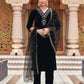 Velvet Sequins, Embroidery and Gota Lace Straight Kurta with Pant & Dupatta