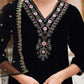 Velvet Sequins, Embroidery and Gota Lace Straight Kurta with Pant & Dupatta