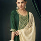 Silk Blend Embroidered Straight Kurta with Pant & Dupatta