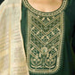 Silk Blend Embroidered Straight Kurta with Pant & Dupatta