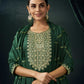 Silk Blend Embroidered Straight Kurta with Pant & Dupatta