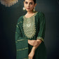 Silk Blend Embroidered Straight Kurta with Pant & Dupatta