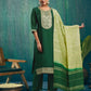 Silk Blend Embroidered Straight Kurta with Pant & Dupatta