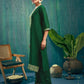 Silk Blend Embroidered Straight Kurta with Pant & Dupatta