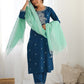 Cotton Blend Sequence, Embroidery and Lace Straight Kurta with Pant & Dupatta