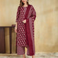 Cotton Blend Printed and Printed Lace Straight Kurta with Pant & Dupatta