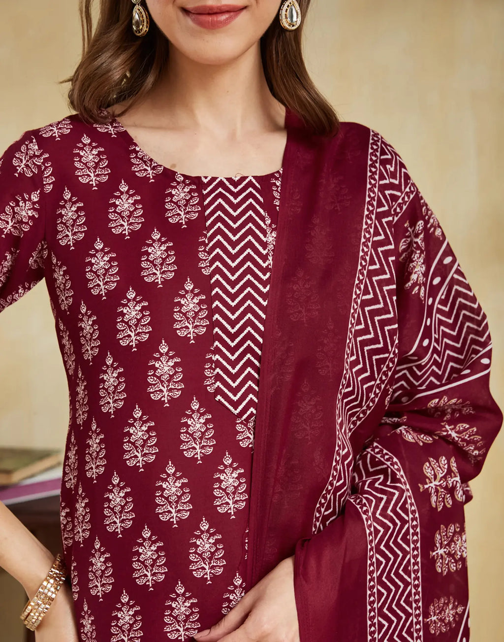 Viscose Rayon Printed Straight 3 Piece Kurta Set