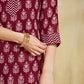 Cotton Blend Printed and Printed Lace Straight Kurta with Pant & Dupatta