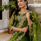 Net Sequins, Embroidery and Gota Lace Straight Kurta with Pant & Dupatta