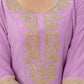 Silk Blend Embroidery Work and Embroidery Lace Straight Kurta with Pant & Dupatta