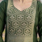 Silk Blend Weaving and Lace Straight Kurta with Pant & Dupatta