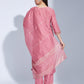 Silk Blend Weaving and Lace Straight Kurta with Pant & Dupatta