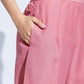 Silk Blend Weaving and Lace Straight Kurta with Pant & Dupatta