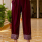 Silk Blend Pigment Printed and Printed Lace Straight Kurta with Pant & Dupatta