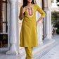 Cotton Blend Embroidery and Sequins Work, Embroidery and Sequins Work Lace Straight Kurta with Pant & Dupatta