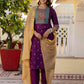 Cotton Blend Table Print Straight Kurta with Pant & Dupatta