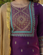 Viscose Rayon Printed Straight 3 Piece Kurta Set