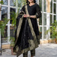 Rayon Foil Print and Gota Lace Straight Kurta with Pant & Dupatta