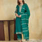 Silk Blend Embroidery Work and Embroidery Lace Straight Kurta with Pant & Dupatta