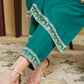 Silk Blend Embroidery Work and Embroidery Lace Straight Kurta with Pant & Dupatta