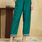 Silk Blend Embroidery Work and Embroidery Lace Straight Kurta with Pant & Dupatta