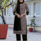 Crepe Floral Printed Straight Kurta with Pant & Dupatta